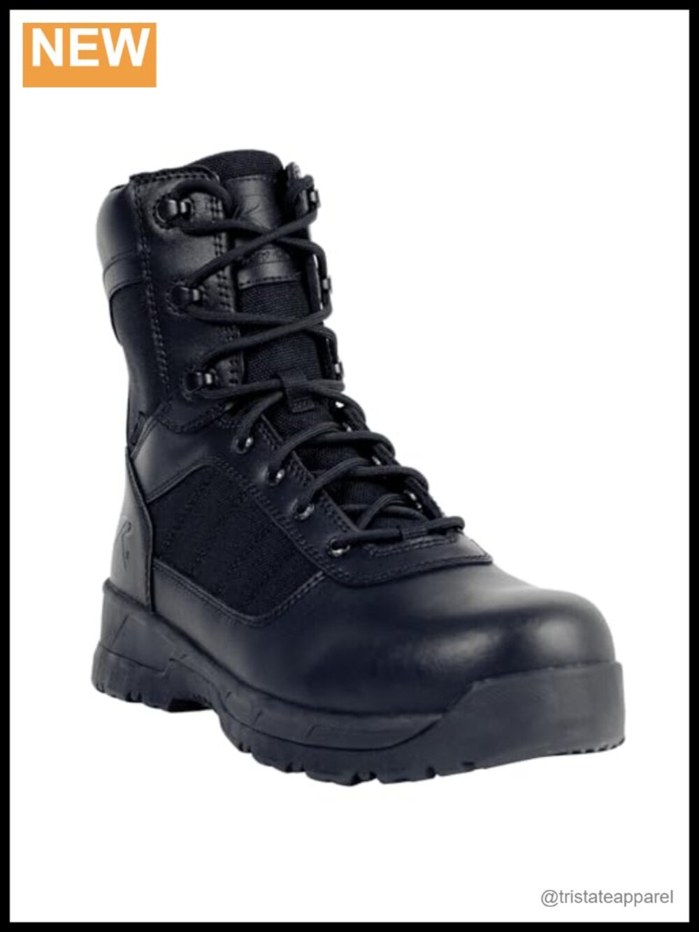 Tactical Combat Boot with Composite Toe, Waterproof Leather & Polyester Upper,